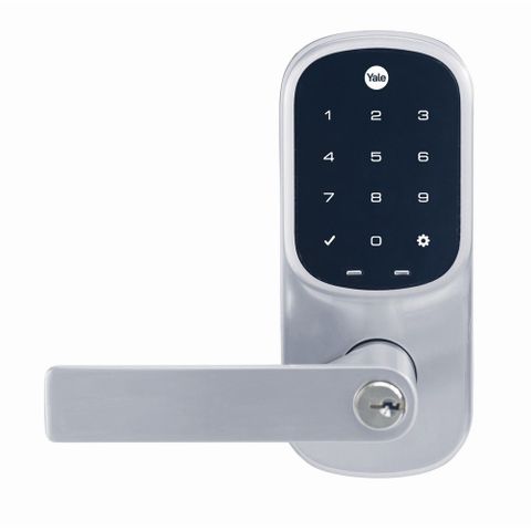 YALE ASSURE LEVER KEYED SMART DEADLATCH SATIN CHROME