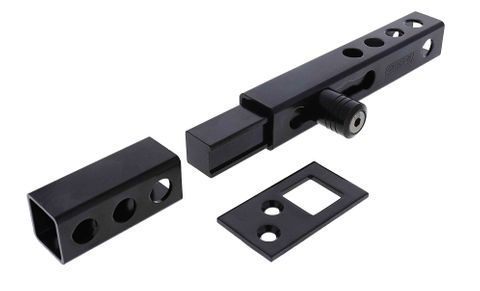 HARDENED STEEL SLIDING PADBOLT 215MM BLK