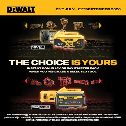 DEWALT - Fathers Day Starter Pack - 23 July - 21 Sep 2026