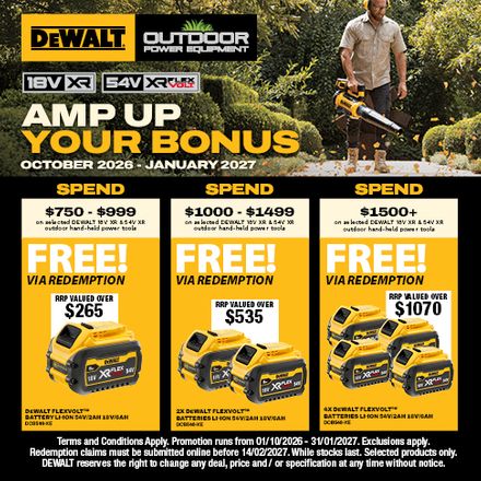 DEWALT Amp Up Your Bonus 1 Oct 2026 - 31 Jan 2027