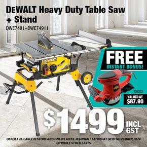 DEWALT 100 years Table Saw plus Stand