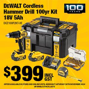 DEWALT 100 years Hammer Drill 100yr Kit