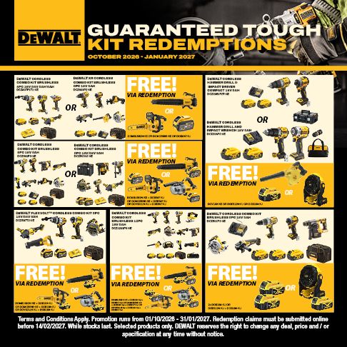 DEWALT Kit Q4 Redemption Offers 1 Oct 2026- 31 Jan 2027