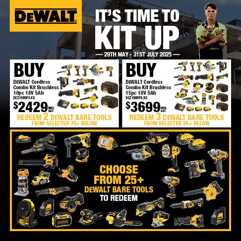 DEWALT Kit Up (Redemption) 29 June- 31 July 2025