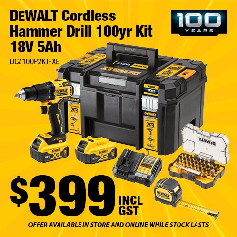 DEWALT Hammer Drill 100yr Kit