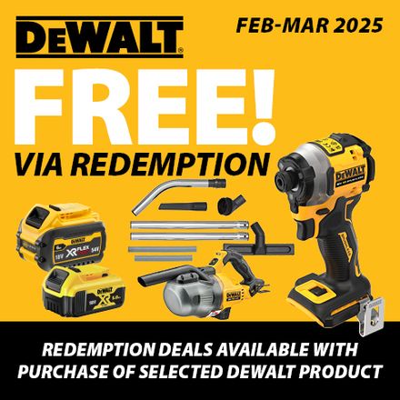 DEWALT Onsite Offer Redemptions Feb-Mar 2025