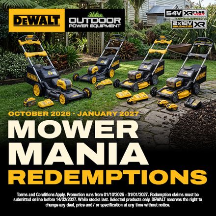 DEWALT Mower Mania Redemptions OCT 2026 - JAN 2027