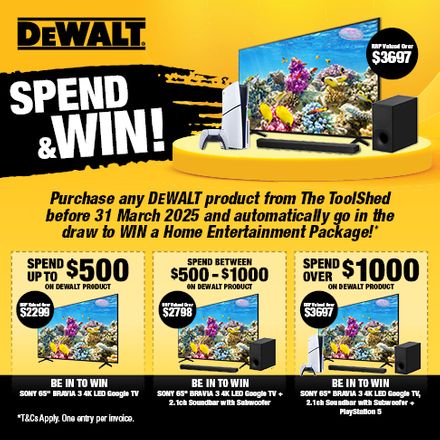 DEWALT Spend and Win 3 Tier Competition Feb-Mar 2025