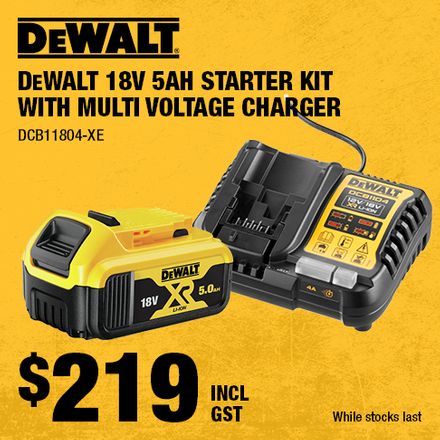 DEWALT Starter Kit with Multi Voltage Charger