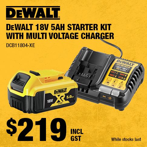 DEWALT Starter Kit with Multi Voltage Charger