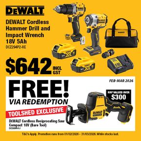 DEWALT ToolShed Exclusive Redemption (DCZ294P2-XE Feb-Mar 2026