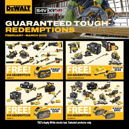 DEWALT FLEXVOLT Redemptions Feb-Mar 2026