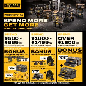 DEWALT TOUGHSYSTEM Spend More Get More Redemption Feb-Mar 2026