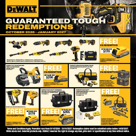 DEWALT Q4 Redemptions 1 Oct 2026- 31 Jan 2027