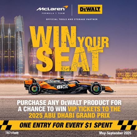 DEWALT Win Your Seat F1 Abu Dhabi May-Sept 2025