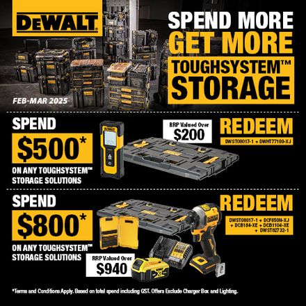 DEWALT TOUGHSYSTEM Spend and Redeem Feb-Mar 2025