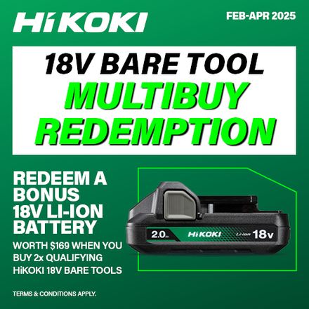 HiKOKI Q1 18V Bare Tool Multibuy Redemption Feb-April 2025