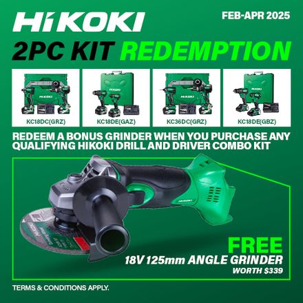 HiKOKI Q1 2pc Kit Redemption Feb-April 2025