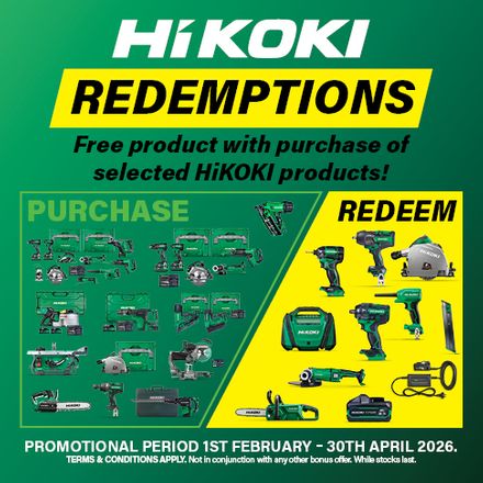 HiKOKI Redemptions Feb-Apr 2026