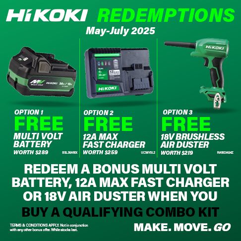 HiKOKI Q3 Combo Kit Choose Redemption May-July 2025