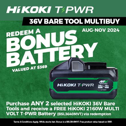 HiKOKI Q3 Redemptions -Bare Tool 36V Multibuy Aug-Nov 2024