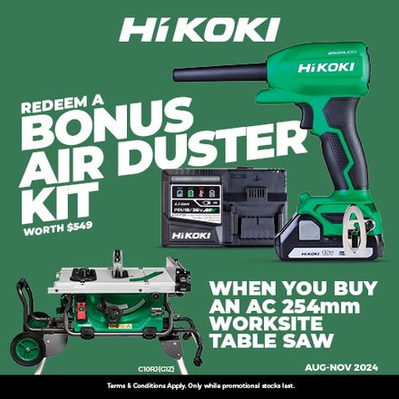 HiKOKI Q3 Redemptions -Table Saw C10RJ(G1Z) Aug-Nov 2024