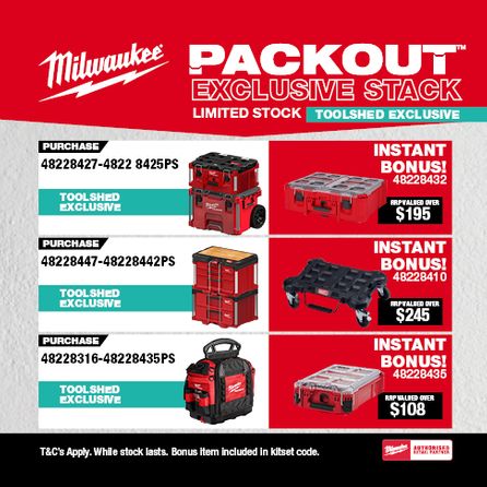 ToolShed Exclusive Milwaukee Packout Offers