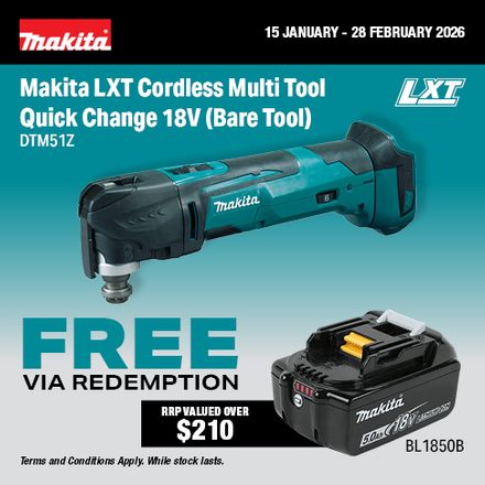 CTA Web Block - Makita (DTM51Z) Redemptions 15 Jan - 28 Feb 2026