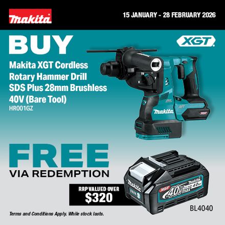 Makita (HR001GZ) Redemptions 15 Jan - 28 Feb 2026