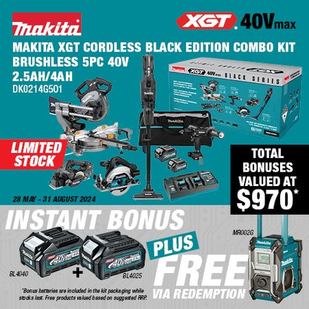 Makita Black Edition Combo Kit with Bonuses May-Aug