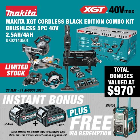 Makita XGT Black Series 5pc Kit