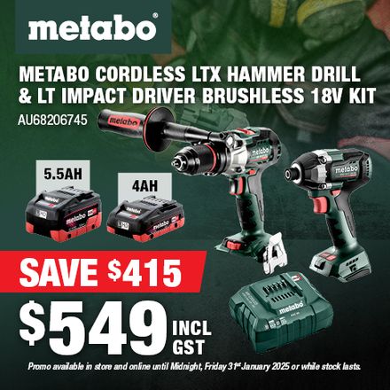 Metabo Hammer Drill Impact Driver Kit Jan 2025