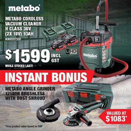 Metabo Vacuum Kit Instant Bonus Angle Grinder