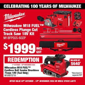 Milwaukee 100 Year (Plunge Track Saw M18FPS55-602P)