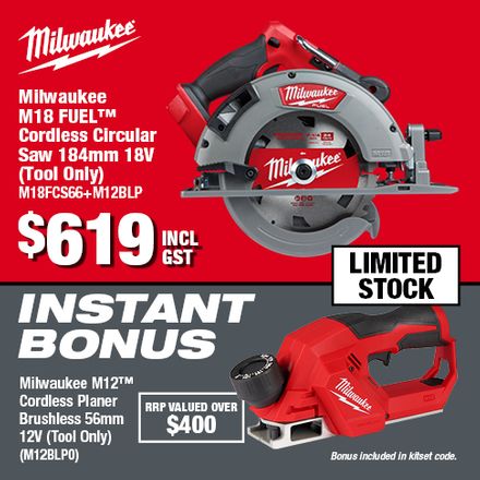 Milwaukee Circular Saw Bonus Planer (M18FCS66-0) -Limited Stock