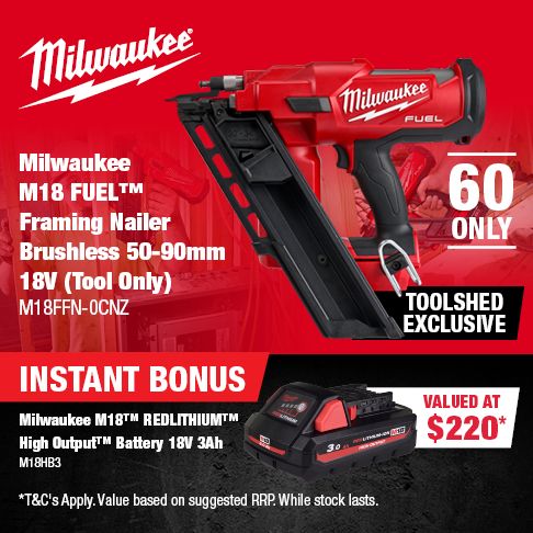 Milwaukee Framing Nailer Instant Bonus 60 Only Sept 2024