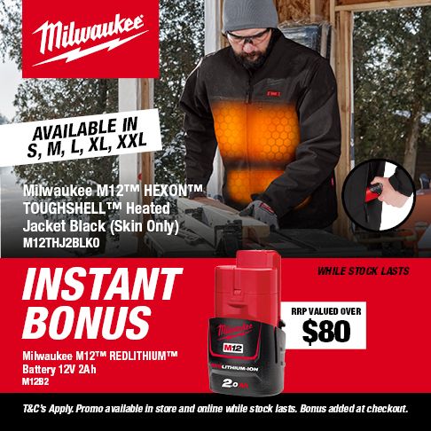 Milwaukee HEXON Heated Jacket Bonus Battery