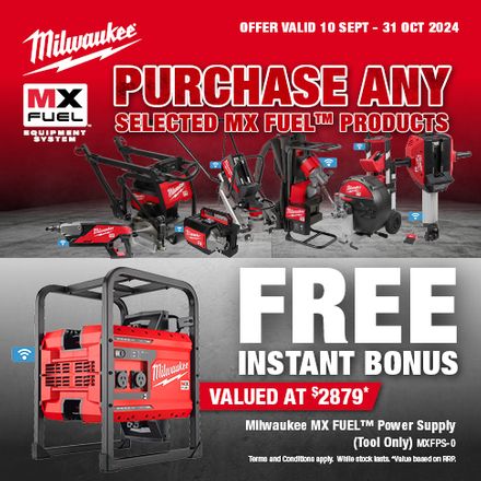 Milwaukee MX Fuel Bare Tools Instant Bonus 10 Sept - 31 Oct 2024