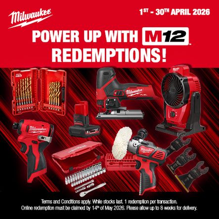Milwaukee Power Up with M12 1 - 30 April 2026