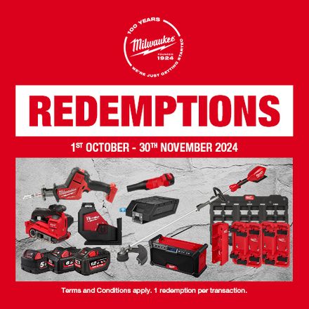 Milwaukee 1 to 1 Redemptions Oct-Nov 2024