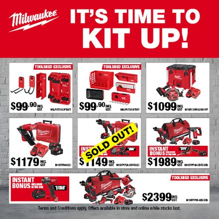 Milwaukee Time to Kit Up - while stock lasts