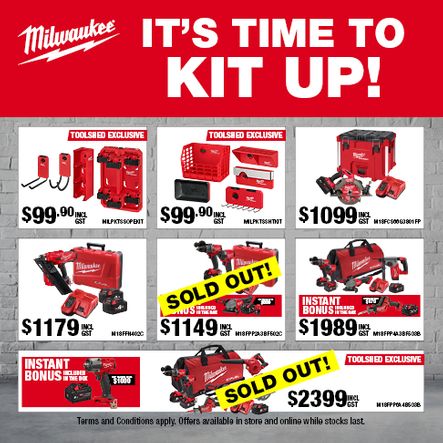 Milwaukee Time to Kit Up - while stock lasts