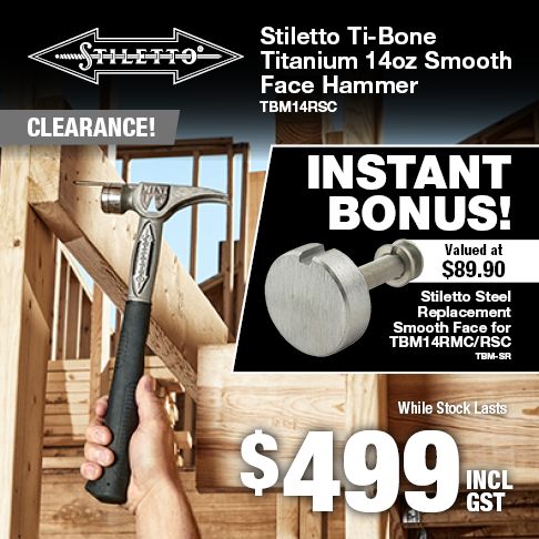 Stiletto Hammer with Bonus Face (TBM14RSC)