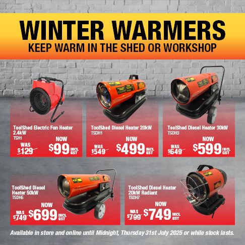 ToolShed Heaters May-July 2025