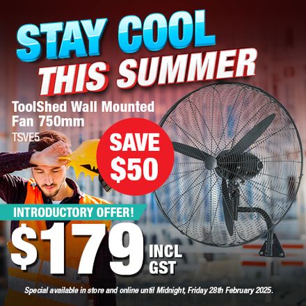 ToolShed Wall Mounted Fan Jan 2025