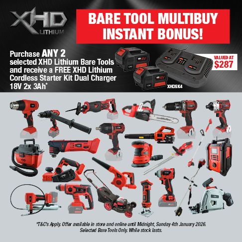 XHD Lithium Bare Tool Multibuy Instant Bonus 21 Nov 2025 - 4 Jan 2026