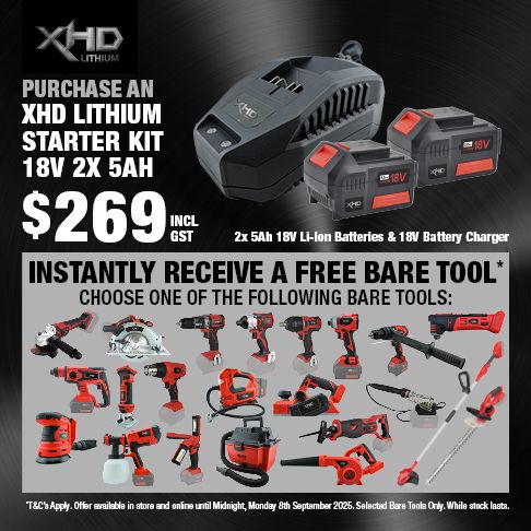 XHD Lithium Starter Kit FREE Bare Tool 1 Aug - 8 Sept 2025