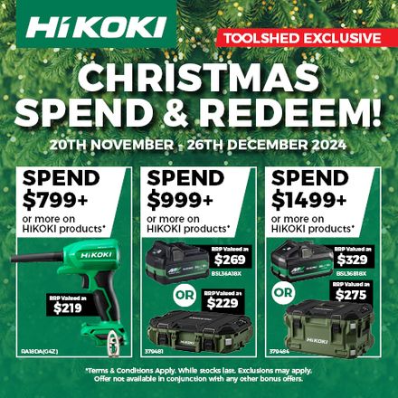 HiKOKI Christmas Spend and Redeem