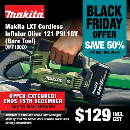 CTA Web Block -BLACK FRIDAY - Makita Olive Inflator EXTENDED 15 Dec 25