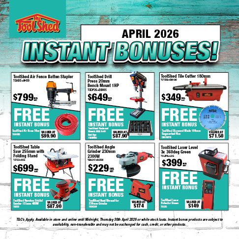 ToolShed Instant Bonus Offers April 2026